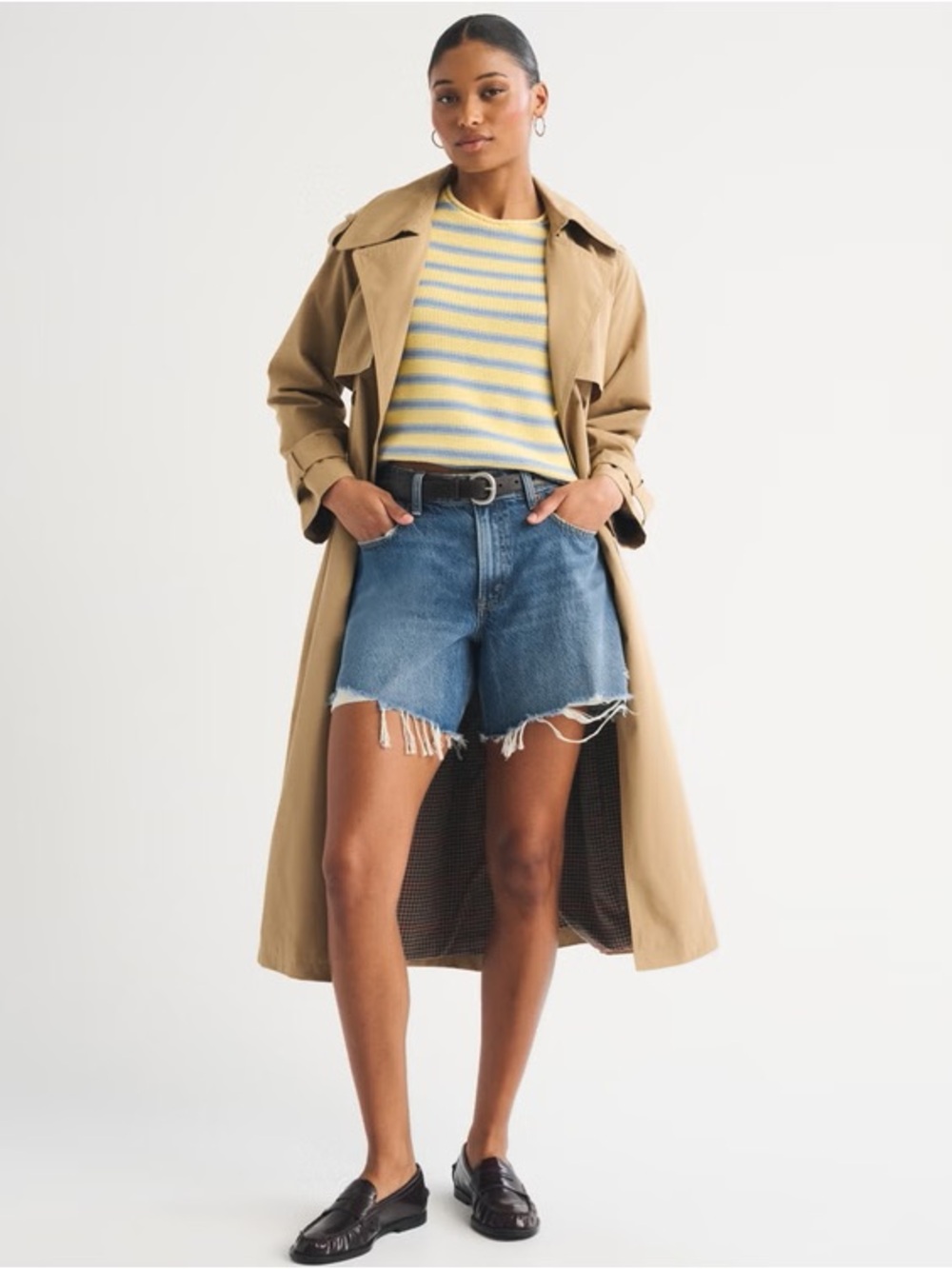 Abercrombie & Fitch Light Blue Denim '90s Baggy Shorts